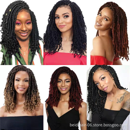 Wholesale Curly Ends Spring Senegalese Twists Pre Looped Senegalese Spring Twist Crochet Hair Braids Bomb Twists